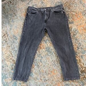 Levis 512 Custom Distressed Black Jeans Camo Pocket 38x34